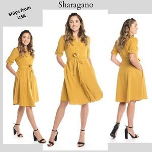 Button up midi dress